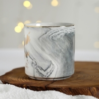 Кружка новогодняя керамическая &laquo;Мечтай, всё сбудется&raquo;, 350 мл , цвет серый