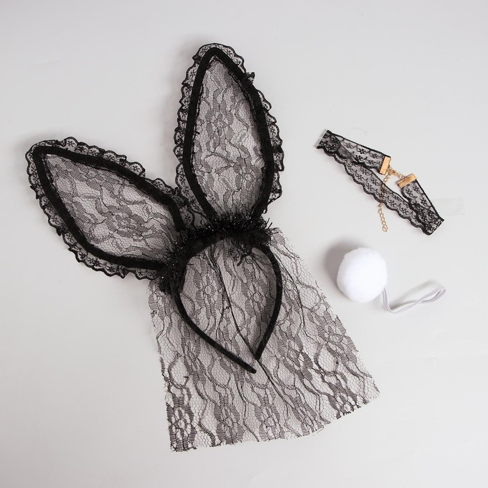 Карнавальный набор &laquo;Я твоя зайка&raquo;, ободок-ушки, чокер, хвостик