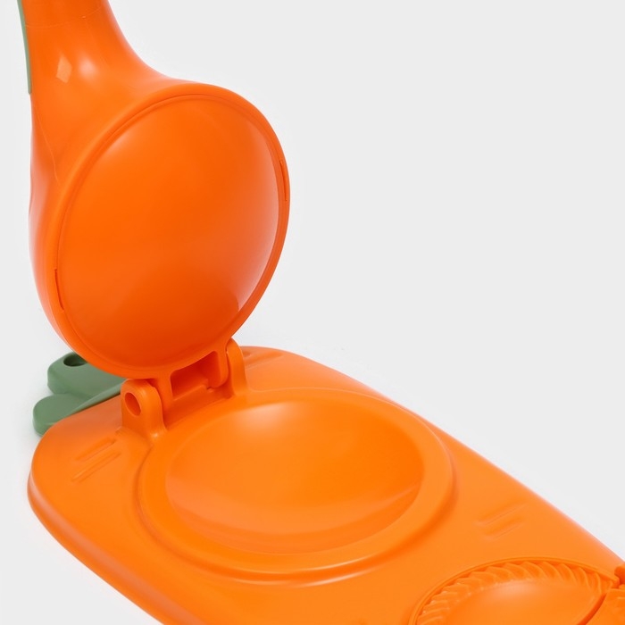 Форма для лепки вареников Доляна, 23×12×8 см, цвет оранжевый Форма для лепки вареников Доляна, 23×12×8 см, цвет оранжевый