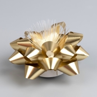 Светодиодная игрушка &laquo;Бант-звезда&raquo; 9 &times; 6 &times; 9 см, батарейки LR44х3 (в комплекте), свечение мульти, золотистая