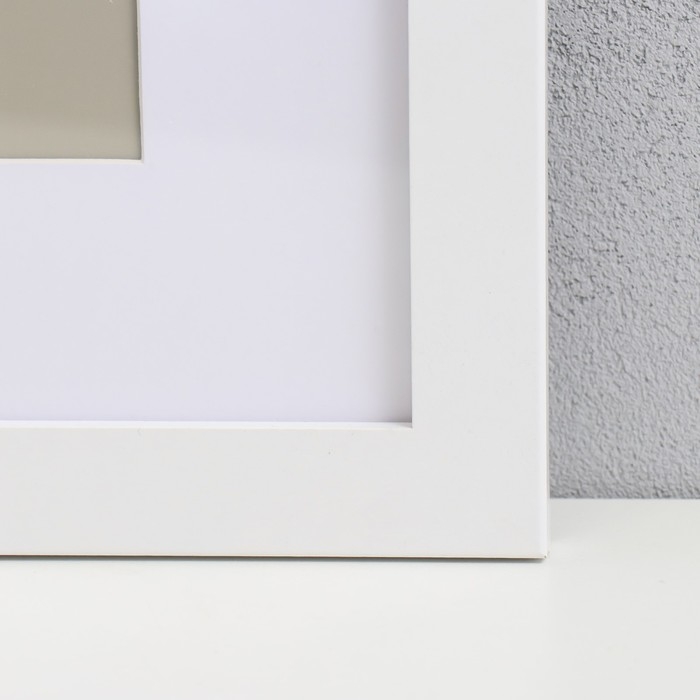 Фоторамка МДФ "Ellis" 40x50 см, с паспарту, белый 76739 (пластиковый экран)