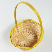 Набор корзин, 19х7,5х9,5/31 см, 22х9х11/34 см, 24х9х11,5/35 см, 3 шт, жёлтые, бамбук