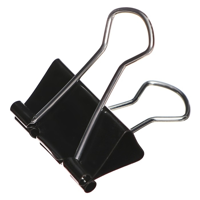 Набор зажимов для бумаг 32 мм, 24 штук, в пластиковой тубе, черные Набор зажимов для бумаг 32 мм, 24 штук, в пластиковой тубе, черные