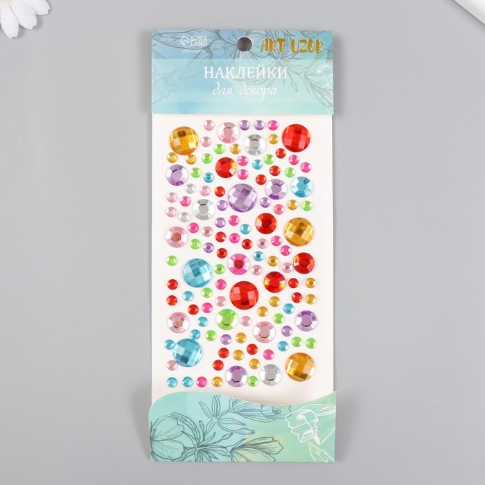 Наклейка пластик Наклейка пластик "Самоцветы" МИКС 23х9,5 см