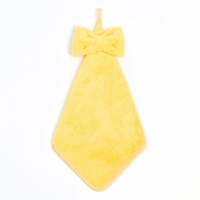 Кухонное полотенце Доляна "Бантик"цв.желтый  28х40 см, микрофибра, 100% п/э