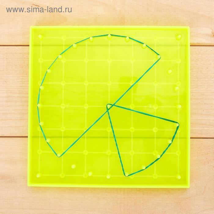 Геоборд двусторонний &laquo;Весёлые животные&raquo; со сменными картинками и резиночками, по методике Монтессори, планшет цвет МИКС