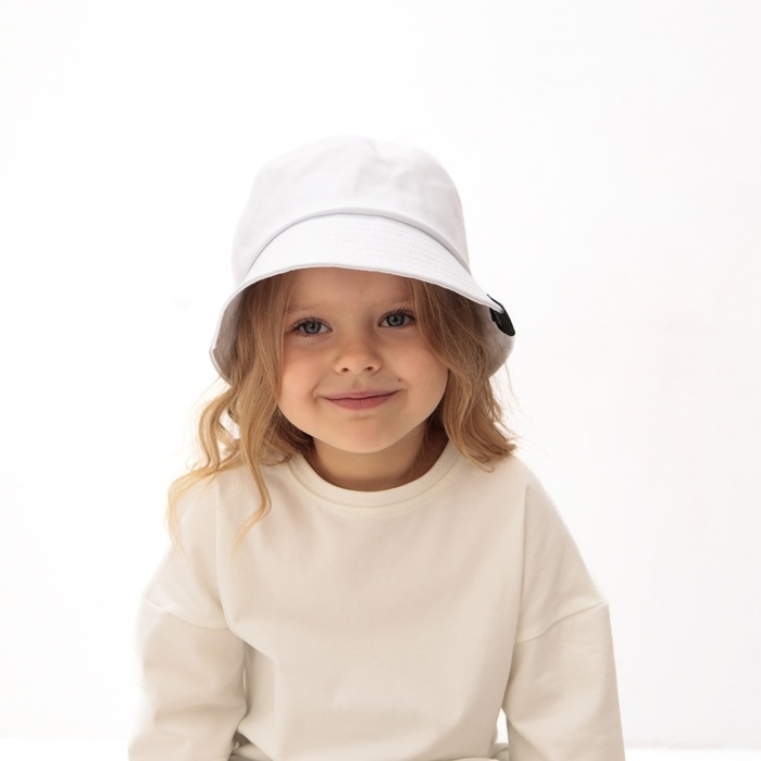 Панама детская Панама детская "Классика" MINAKU цвет белый, р-р 52