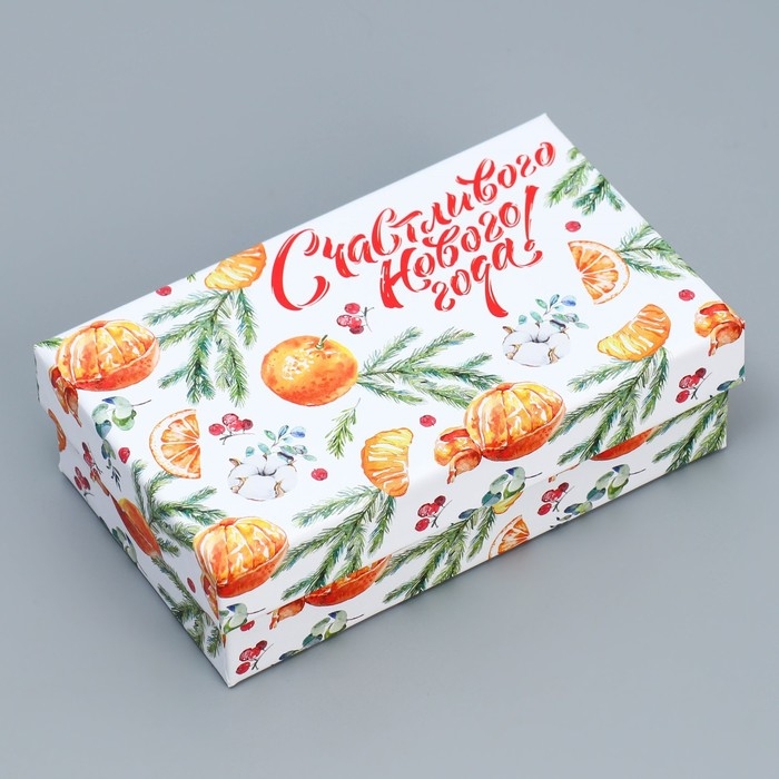 Набор подарочных коробок 10 в 1 &laquo;Новогодняя акварель&raquo;, 12 х 7 х 4 - 32.5 х 20 х 12.5 см, Новый год