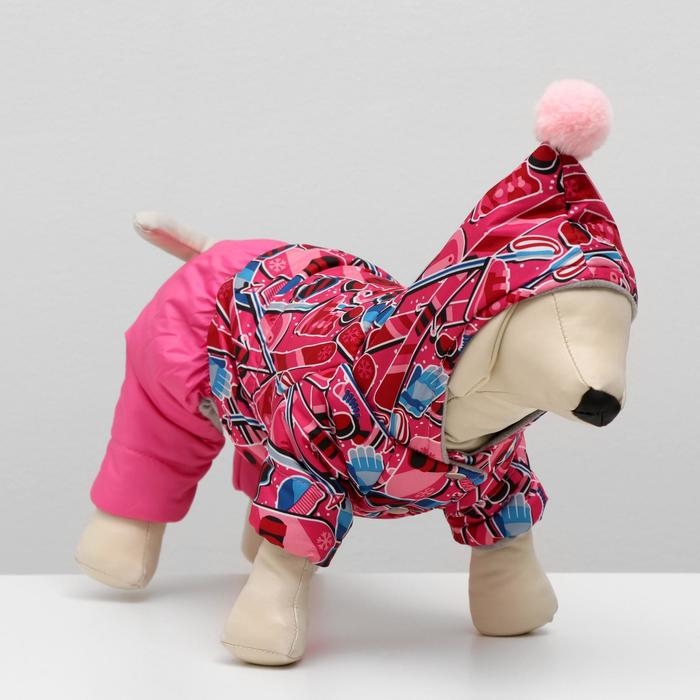 Комбинезон зимний для животных "Тандем", XL (ДС 32-34, ОШ 32, ОГ 40-44 см), микс