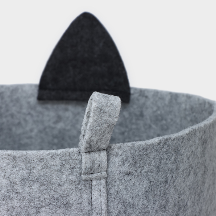 Корзина для хранения Funny &laquo;Котик&raquo;, цвет серый