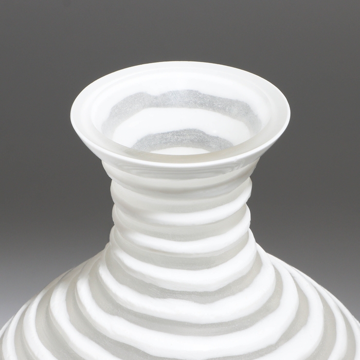 Ваза для цветов &laquo;Аркадия&raquo; из стекла, белая 39,5 х 19 х 19 см