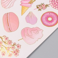 Фотоальбом 25 листов (наклейки+кольца) "Сладости. Нежность" тиснение золото 19х27х3 см Фотоальбом 25 листов (наклейки+кольца) "Сладости. Нежность" тиснение золото 19х27х3 см