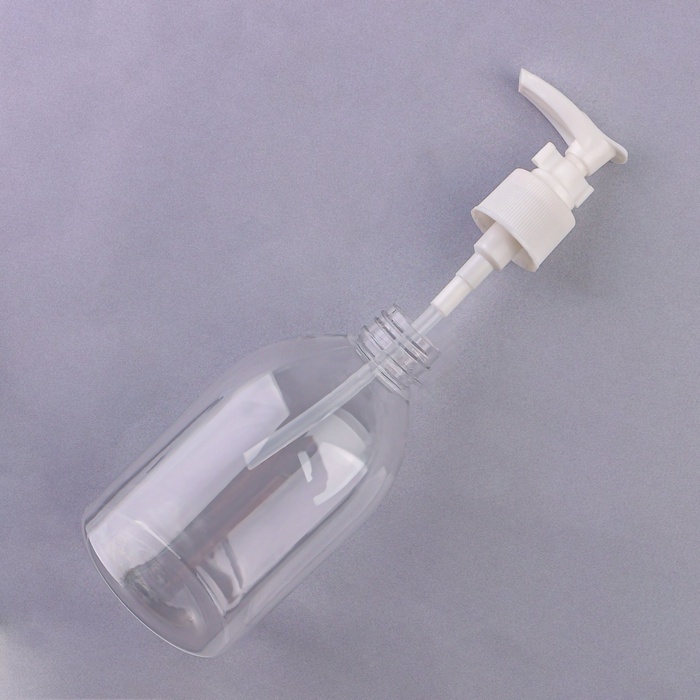 Бутылочка для хранения, с дозатором, 270 мл, цвет белый/прозрачный Бутылочка для хранения, с дозатором, 270 мл, цвет белый/прозрачный