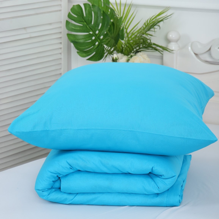 Комплект 1.5сп Бирюза 4-1 (под. 145х215см, нав. 70х70см) бязь 120г/м, хл100%