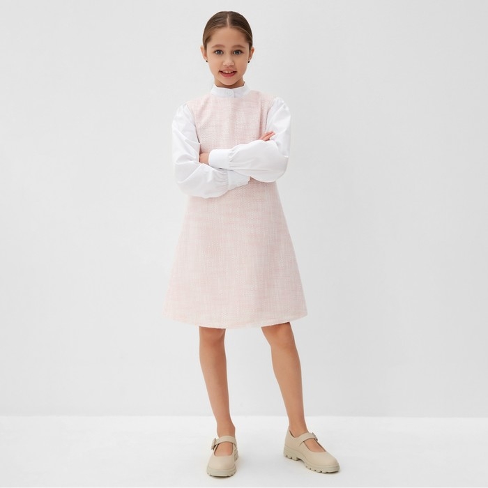 Платье для девочки MINAKU: PartyDress, цвет розовый, рост 122 см