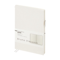 Ежедневник недатированный А5, 128 листов GRAND, интегральная обложка из искусственной кожи, ляссе, кремовый блок 70 г/м2, белый Ежедневник недатированный А5, 128 листов GRAND, интегральная обложка из искусственной кожи, ляссе, кремовый блок 70 г/м2, белый