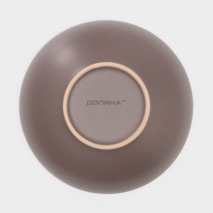 Набор тарелок керамических Доляна &laquo;Пастель&raquo;, 18 предметов: 6 тарелок d=19 см, 6 тарелок d=27 см, 6 мисок d=19 см, цвет коричневый