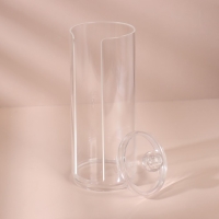 Органайзер для ватных дисков, с крышкой, d = 7 × 20 см, в картонной коробке, цвет прозрачный Органайзер для ватных дисков, с крышкой, d = 7 × 20 см, в картонной коробке, цвет прозрачный