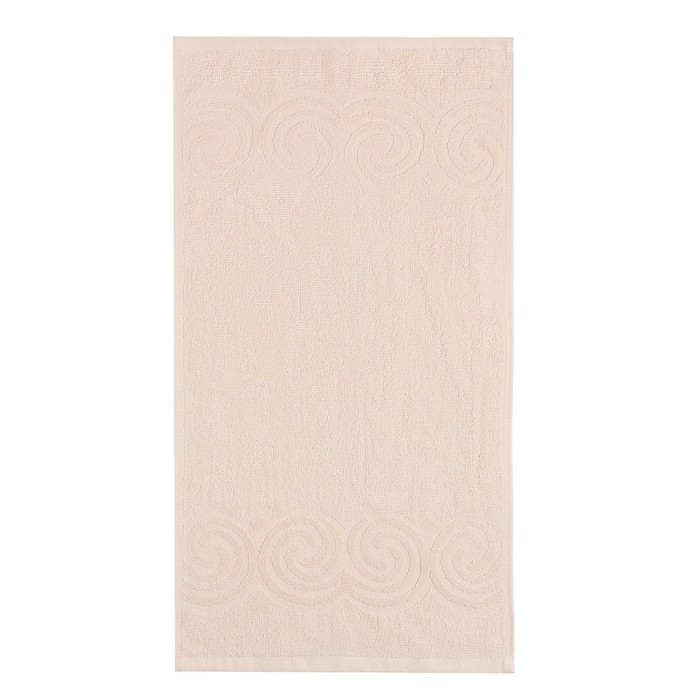 Полотенце махровое Love Life Border, 70х130 см, цвет бежевый, 100% хлопок, 380 гр/м2