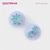 Набор плунжеров кондитерских Доляна &laquo;Цветы&raquo;, 2 шт