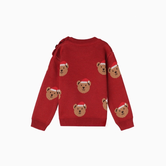 Джемпер вязаный Крошка Я Джемпер вязаный Крошка Я "Новогодние медвежата" рост 80-86 см