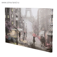 Картина на холсте "Воспоминания Парижа" 60*100 см