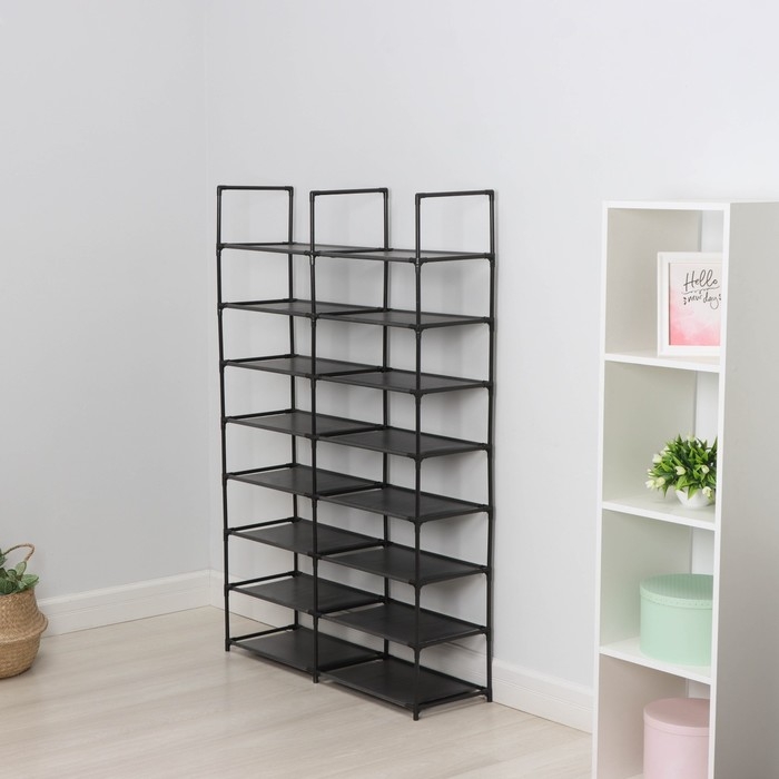 Стеллаж для хранения многофункциональный LaDо́m, 90&times;30&times;142 см, цвет чёрный