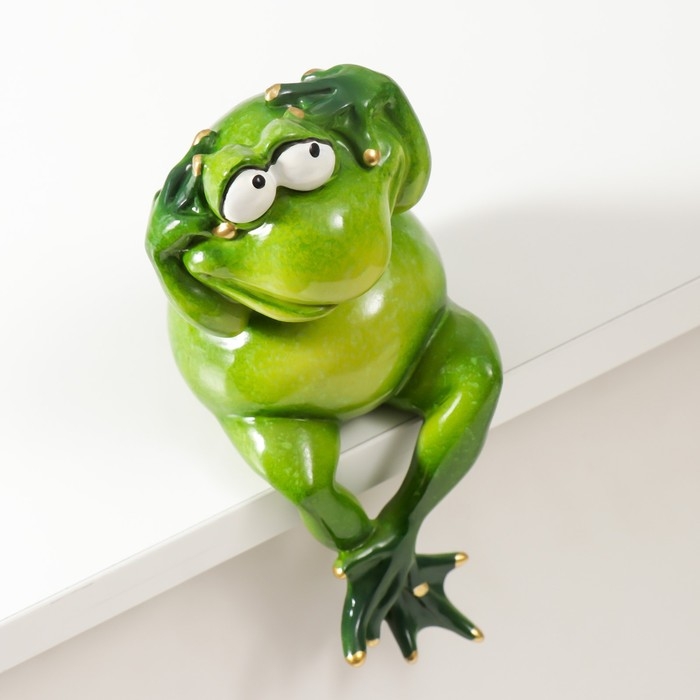 Сувенир полистоун лак Сувенир полистоун лак "Лягуха - не вижу, не слышу, не скажу" 18,5х13х8 см МИКС
