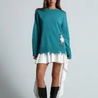 Свитер оверсайз Tricksy Net Grange на заказ, акрил, размер S/M