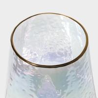 Набор бокалов для вина стеклянный Magistro «Дарио», 500 мл, 7,3×25 см, 2 шт, цвет перламутровый Набор бокалов для вина стеклянный Magistro «Дарио», 500 мл, 7,3×25 см, 2 шт, цвет перламутровый