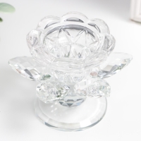Подсвечник стекло на1 свечу "Цветок" d=2,5 и 4,5 см 10х10х7 см Подсвечник стекло на1 свечу "Цветок" d=2,5 и 4,5 см 10х10х7 см