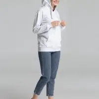 Толстовка на молнии с капюшоном Unit Siverga белая, размер 3XL