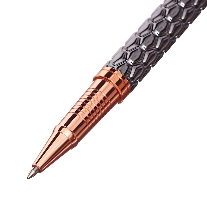 Ручка подарочная роллер в кожзам футляре Змея корпус золото/бронза Ручка подарочная роллер в кожзам футляре Змея корпус золото/бронза