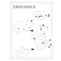 Набор для творчества создние 3D фигурки &laquo;Крокодил&raquo;