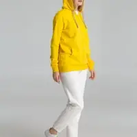 Толстовка на молнии с капюшоном Unit Siverga желтая, размер 3XL