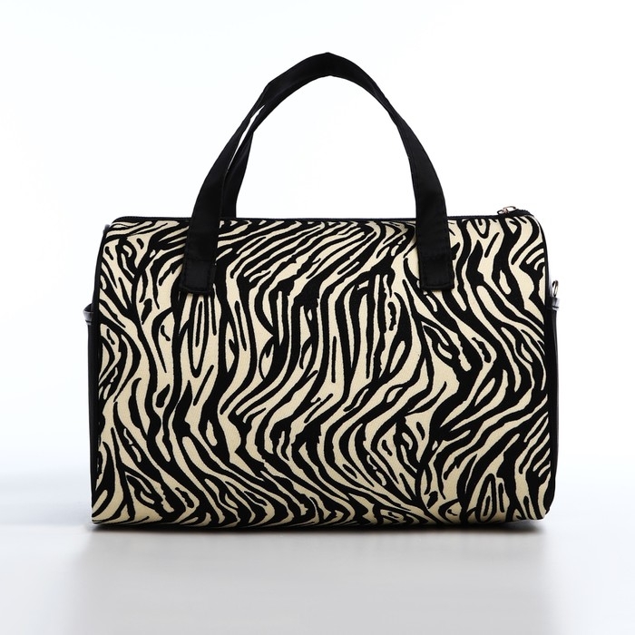 Косметичка на молнии, цвет чёрный/бежевый Косметичка на молнии, цвет чёрный/бежевый