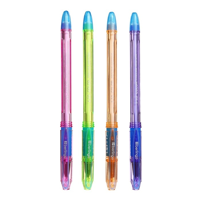 Ручка шариковая Berlingo "I-10 Color" корпус ассорти син 0,4мм,