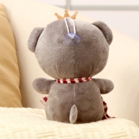 Мягкая игрушка &laquo;Мишка с короной&raquo;, 18 см, цвет серый