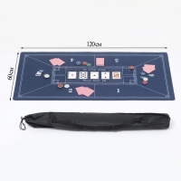 Сукно для покера, прорезиненное, 120 х 60 см, толщина 3 мм, синее Сукно для покера, прорезиненное, 120 х 60 см, толщина 3 мм, синее