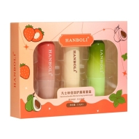 Набор бальзамов для губ: виноград, клубника, авокадо Набор бальзамов для губ: виноград, клубника, авокадо