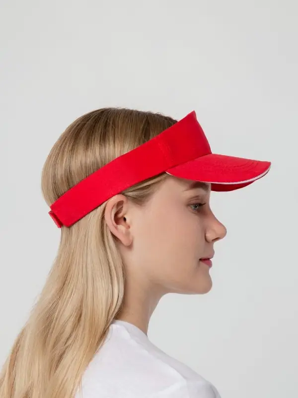 Козырек Active, красный с белым кантом Козырек Active, красный с белым кантом