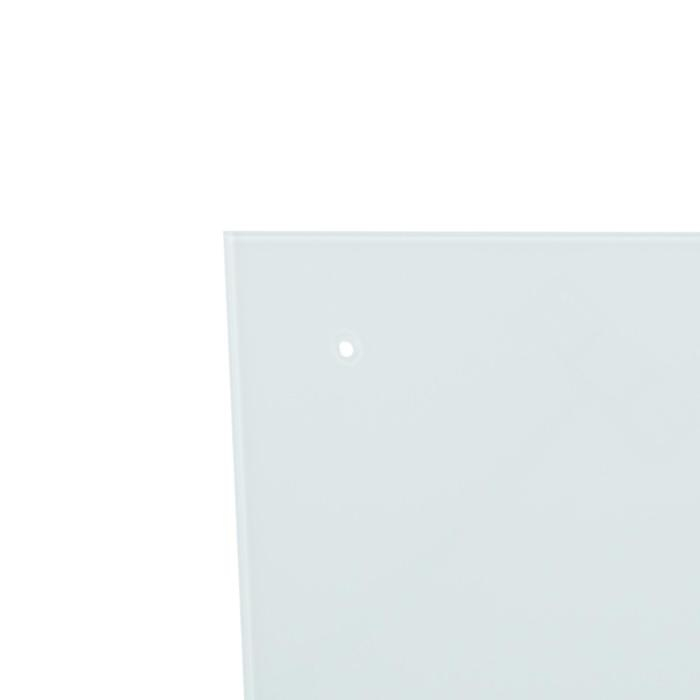 Стеклянная панель 600х600х4 мм белая, с креплением