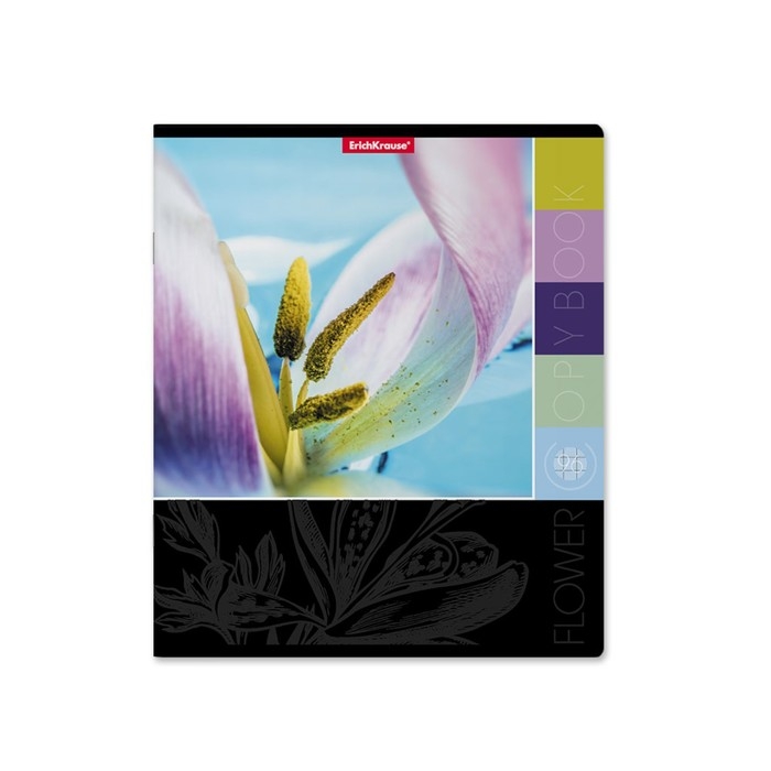 Тетрадь 96 листов в клетку, ErichKrause Тетрадь 96 листов в клетку, ErichKrause "Цветовая палитра", обложка мелованный картон, УФ-лак, блок офсет 100% белизна, МИКС