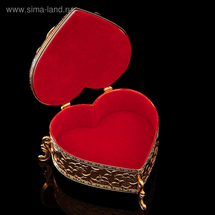 Шкатулка &laquo;Грация&raquo;, с бархатом, 6,8&times;6,2&times;4.6 см, с кристаллами