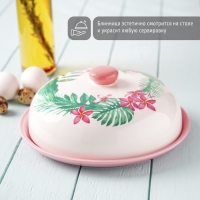 Блинница Доляна «Тропики», d=23 см, цвет белый Блинница Доляна «Тропики», d=23 см, цвет белый