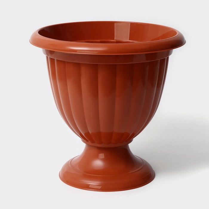 Кашпо уличное на ножке &laquo;Жасмин&raquo;, 9 л, цвет коричневый