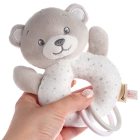 Погремушка мягкая на кольце «Серый мишка», Крошка Я Погремушка мягкая на кольце «Серый мишка», Крошка Я