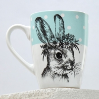Кружка керамическая &laquo;Зайка&raquo;, 350 мл, цвет белый