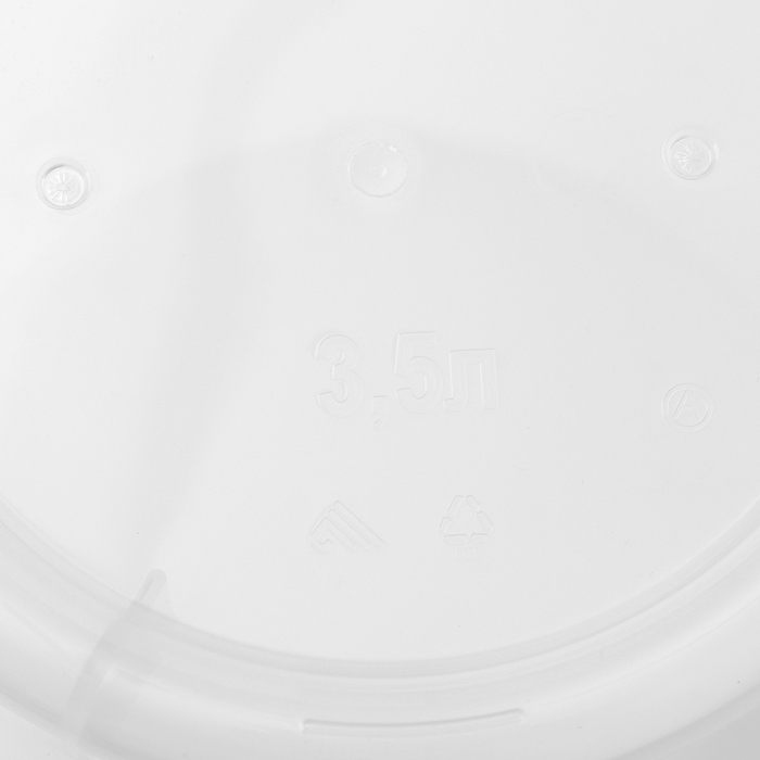 Горшок для орхидей с поддоном, 3,5 л, пластиковый, цвет прозрачный