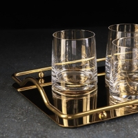 Набор для напитков из стекла Magistro &laquo;Эйгер&raquo;, 6 предметов: кувшин 1,1 л, 4 бокала 260 мл, поднос